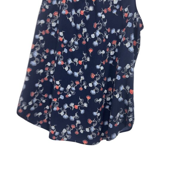 Croft & Barrow Womens 2X Sleeveless Floral Tunic Top Polyester Navy Red Blue - Picture 10 of 13